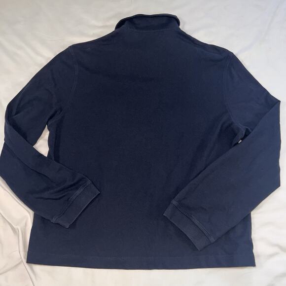 Palm Angels Polo Shirt Size SEE MEASUREMENTS Navy Blue Sartorial Tape Long Sleev - Picture 9 of 14